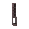 R White Computer Tower Storage with Overshelving,  Walnut