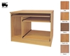 R White Computer Workstation B-CWS with Keyboard Printer and Scanner Shelves H728xW850xD540mm,  Walnut
