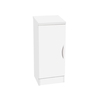 R White Desk Height Narrow Cupboard 30cm White Satin,  White Satin