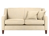 2 Seater Sofa,  Beige - Removable Cushion Cover Fabric Settee - Halston,  Cream