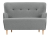 2 Seater Sofa,  Grey - Upholstered - Fixed Cover Settee - Dixie,  Grey