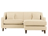 Halston Corner Sofa,  Cream - Interchangeable Chaise Lounge Settee,  Cream