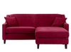 Halston Corner Sofa,  Red - Interchangeable Chaise Lounge Settee,  Red