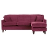 Halston Large Corner Sofa,  Red - Interchangeable Chaise Lounge Settee,  Red