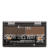 Rimmel Brow This Way Eyebrow Kit - 003 Dark Brown