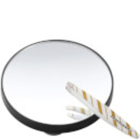 Tweezerman Mini Merry and Bright Slant Tweezer and 10X Lighted Mirror