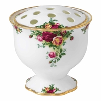 Royal Albert Old Country Roses Rose Bowl by Wedgwood Floral Pattern Fine Bone China Gold Banding