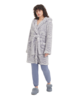 UGG Aarti Dressing Gown for Women in Cloudy Grey Zebra,  Size XL,  Polyester