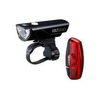 Cateye Volt 200 Front Bike Light and Rapid X Rear light Set