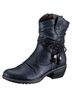 Plus Size Lace Detail Ankle Boots in Dark Blue size 8