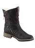 Plus Size Leather Ankle Boots in Black size 9
