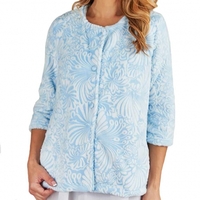 Cosy Soft Touch Buttoned 3/4 Sleeve Bedjacket