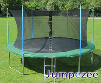 14ft Jumpezee trampoline GREEN