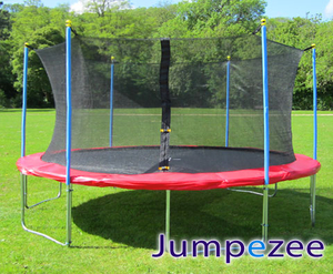 14ft Jumpezee trampoline RED