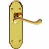 Classical Garrick Polished Brass Lever On Backplate Door Handle Lock