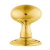 Classical Mushroom Mortice Polished Brass Solid Unsprung Door Knob