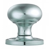 Classical Mushroom Mortice Polished Chrome Concealed Fix Unsprung Door Knob