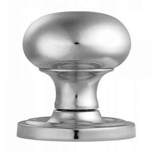 Classical Mushroom Mortice Satin Chrome Concealed Fix Unsprung Door Knob
