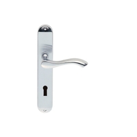 Designer Andros Long Lever On Backplate Door Handle - Polished Brass Lever Lock