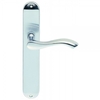 Designer Andros Polished Chrome Lever on Backplate Door Handle (Lever Latch)