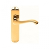 Designer Andros Polished Chrome Lever on Short Backplate Door Handle (Lever Latch)