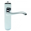 Designer Andros Polished Chrome Lever on Short Backplate Door Handle (Lever Lock)