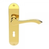 Designer Andros Short Lever On Backplate Door Handle - Satin Chrome Lever Lock