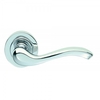 Designer Apollo Satin Chrome Lever On Round Rose Handle
