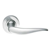 Designer Arcadia Polished Chrome Lever on Round Rose Door Handle