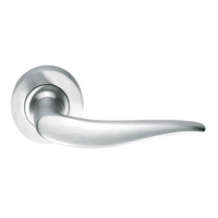 Designer Arcadia Polished Chrome Lever on Round Rose Door Handle