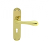 Designer Astro Lever On Backplate Door Handle Polished Chrome Lock