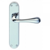 Designer Astro Polished Chrome Lever on Backplate Door Handle (Lever Latch)