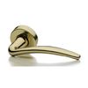 Designer Francy Polished Chrome Lever on Round Rose Door Handle