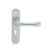 Designer Ibra Lever On Backplate Door Handle Polished Chrome Latch