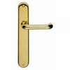 Designer Iris Polished Brass Lever on Backplate Door Handle (Bathroom Lock)