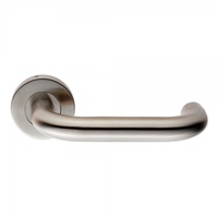Designer Safety Lever Polished Brass Lever on Round Rose
