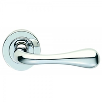 Designer Stella Polished Brass Lever On Round Rose Handle