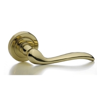 Designer Tosca Polished Chrome Lever on Round Rose Door Handle
