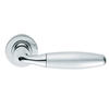 Designer Venice Polished Chrome Lever on Round Rose Door Handle