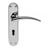 Designer Wing Lever On Backplate Door Handle Polished Chrome Latch