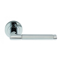 Serozzetta 2 Marino Polished Chrome/Satin Chrome Lever On Round Rose Handle
