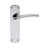 Serozzetta Cuatro Satin Chrome Lever on Backplate Door Handle (Lever Latch)