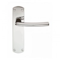 Serozzetta Dos Satin Chrome Lever on Backplate Door Handle