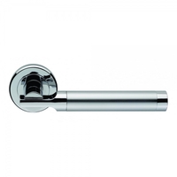 Serozzetta M Azul Satin Chrome/Polished Chrome Lever On Round Rose Handle