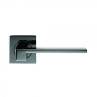 Serozzetta M Equi Black Nickel Lever On Square Rose Handle