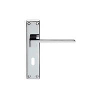 Serozzetta M Equi Polished Chrome Lever on Backplate Door Handle (Bathroom Lock)