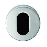 Serozzetta M Oval Satin Chrome Escutcheon SZC002