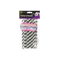 20 x Day of the Dead Skull Paper Straws