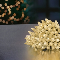 300 LED Pine Cone String Lights - Warm White 15M