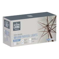 60 LED Parasol Lights B/O